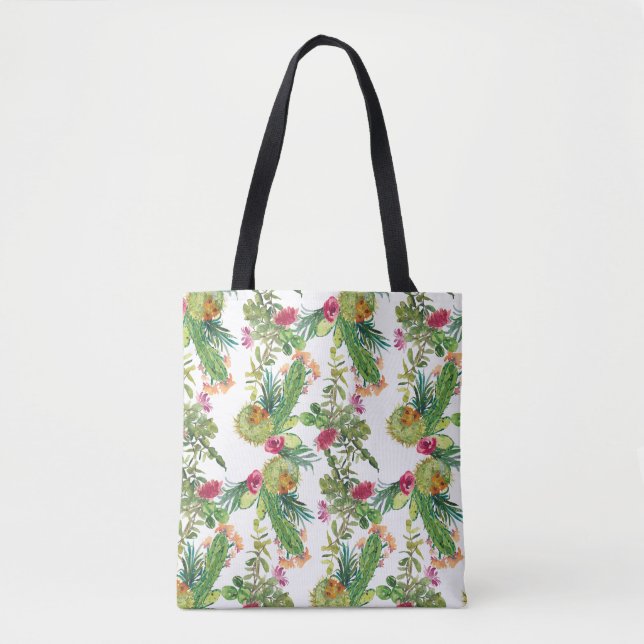 Cactus Print Tote Bag (Front)