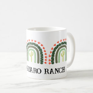 Cactus Rainbow Modern Desert NAME Orange Green Coffee Mug