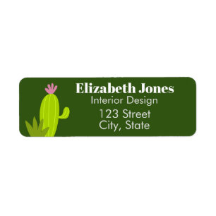 Cactus return address label