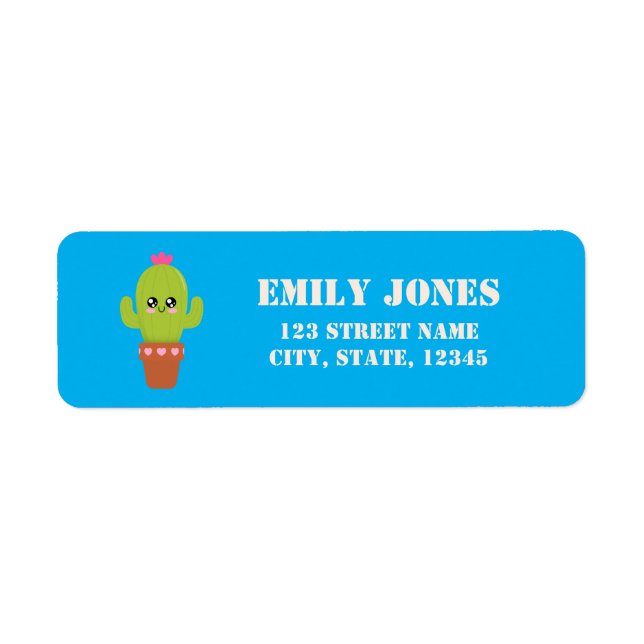 Cactus Return Address Label (Front)