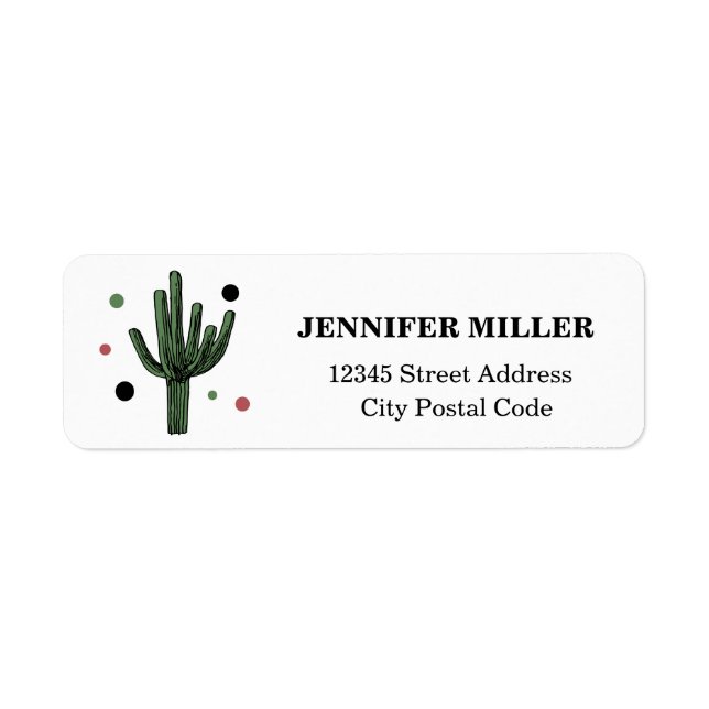 Cactus Return Address Label (Front)