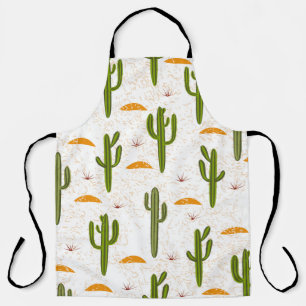 Cactus Sand: Mexican Style Seamless. Apron