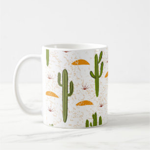Cactus Sand: Mexican Style Seamless. Coffee Mug