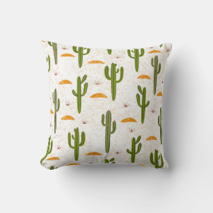 Cactus Sand: Mexican Style Seamless. Cushion