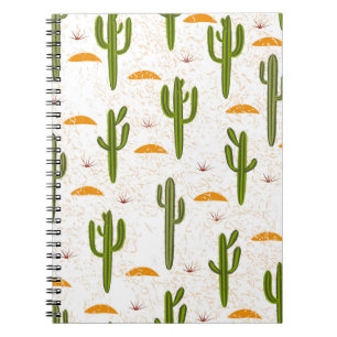 Cactus Sand: Mexican Style Seamless. Notebook