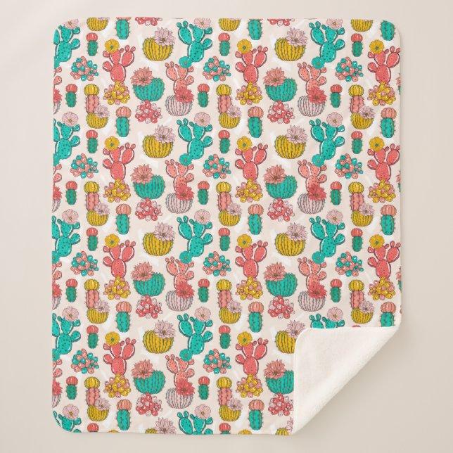 Cactus Sherpa Blanket (Front)