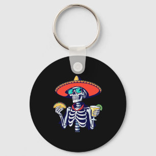 Cactus Skeleton Sombrero Cinco De Mayo Mexican Fie Key Ring