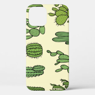 Cactus Sketch: Vintage Floral Elegance. iPhone 12 Case