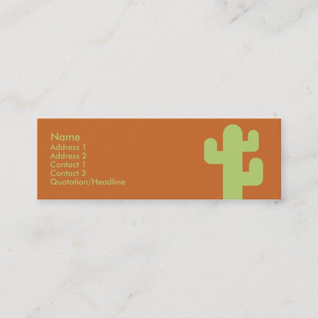 Cactus - Skinny Mini Business Card (Front)