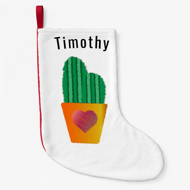 Cactus Small Christmas Stocking (Front)