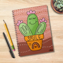 Cactus Smile Boho Rainbow Colours Happy Cute