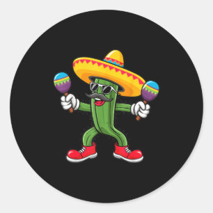 Cactus Sombrero Cinco De Mayo Mexican Cactus Party Classic Round Sticker