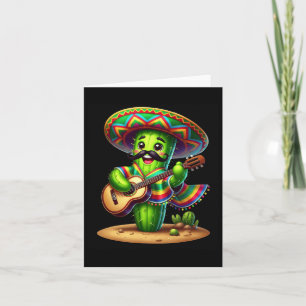 Cactus Sombrero Guitar Cinco De Mayo Boys Kids Men Card