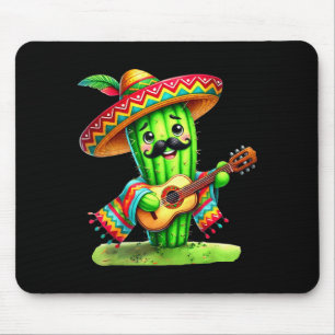 Cactus Sombrero Guitar Cinco De Mayo Boys Kids Men Mouse Pad
