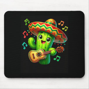 Cactus Sombrero Guitar Cinco De Mayo Boys Kids Men Mouse Pad