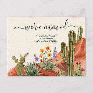 Cactus Southwest We've Moved Moving Announcement Postcard