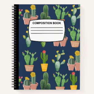 Cactus Spiral Composition Notebook