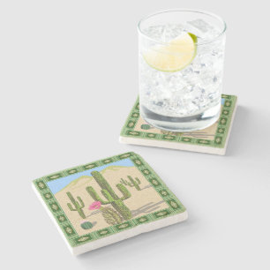 Cactus Stone Coaster