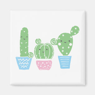 cactus, succulent, cute art fiesta, mexican, magnet
