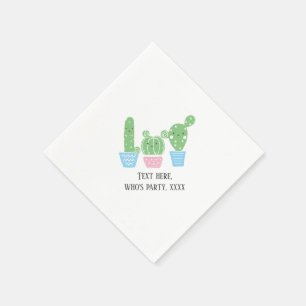 cactus, succulent, cute art fiesta, mexican, napkin