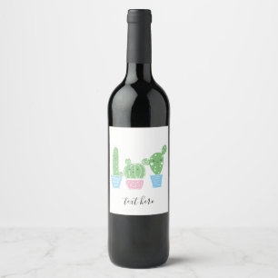 cactus, succulent, cute art fiesta, mexican, wine label