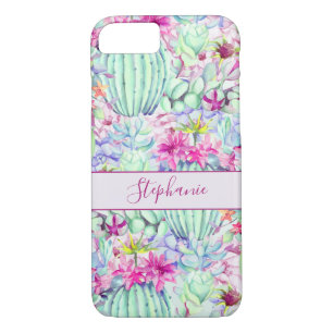 Cactus Succulent Floral Foliage Personalised iPhone 8/7 Case