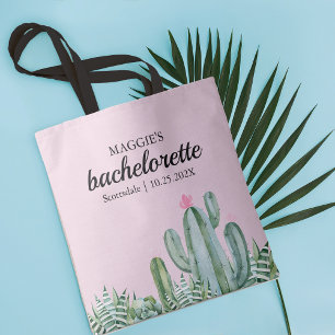 Cactus Succulent Flower Bachelorette Favour Tote Bag