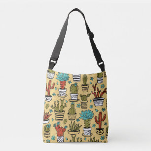 Cactus Succulent: Hand Drawn Sketch Crossbody Bag