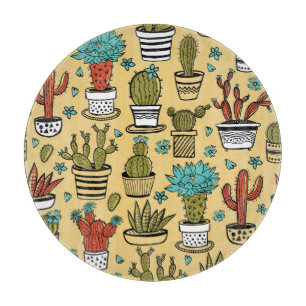 Cactus Succulent: Hand Drawn Sketch Cutting Board