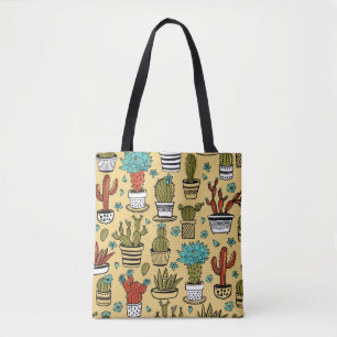 Cactus Succulent: Hand Drawn Sketch Tote Bag