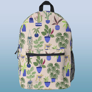 Cactus Succulent Houseplant Printed Backpack