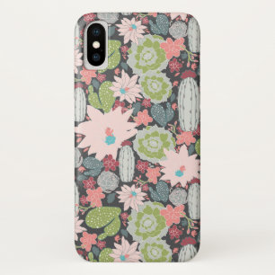 Cactus Succulent Plants Pattern iPhone X Case