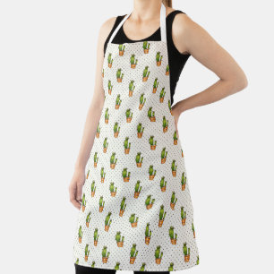 Cactus & Succulent Polk Dot Pattern Apron