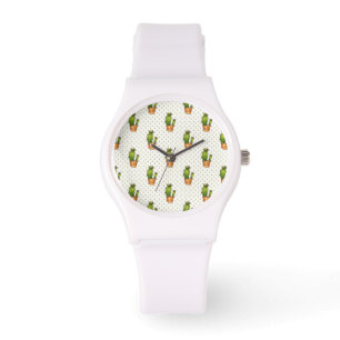 Cactus & Succulent Polk Dot Pattern Watch