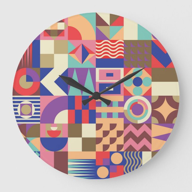 Cactus Succulent: Sketch Style Doodle Large Clock (Front)