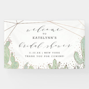 Cactus & Succulent Terrarium Bridal Shower Welcome Banner