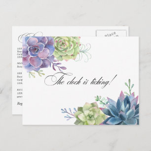 Cactus Succulents Bridal Shower Reminder Rsvp Post Postcard