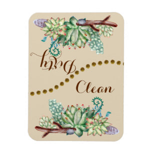 Cactus Succulents Clean Flip Dishwasher Magnet