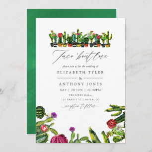 Cactus Succulents Fiesta Wedding Invitation