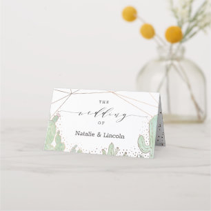 Cactus & Succulents Geo Reserved Seating Wedding Place Card