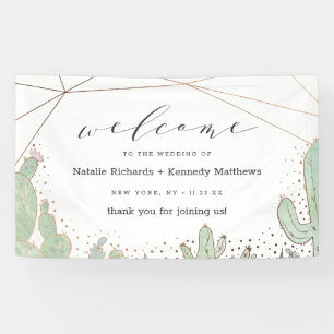 Cactus & Succulents Terrarium Wedding Welcome Banner