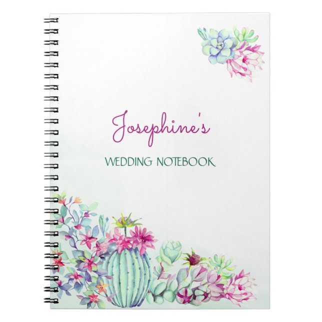 Cactus & Succulents Wedding Planning Notebook (Front)