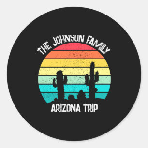 Cactus Sunset Arizona Desert Trip Womens  Classic Round Sticker