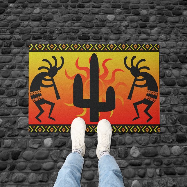 Cactus Sunset Desert Kokopelli Southwest Design Doormat (Creator Uploaded)