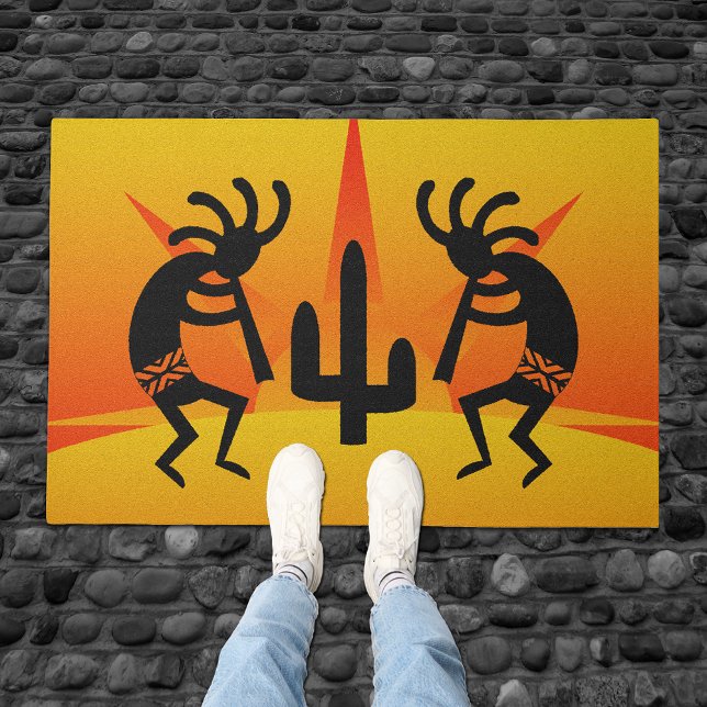 Cactus Sunset Desert Kokopelli Southwest Design Doormat (Creator Uploaded)