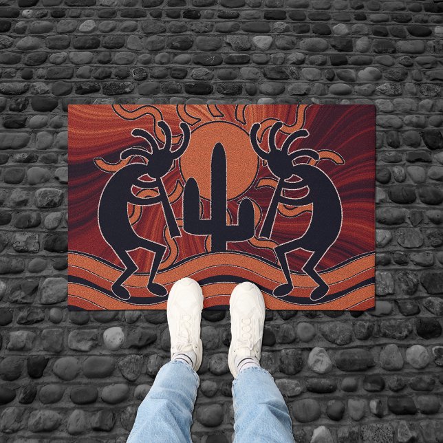 Cactus Sunset Desert Kokopelli Southwest Design Doormat (Creator Uploaded)