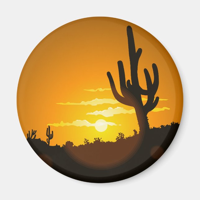 Cactus Sunset Magnet (Front)