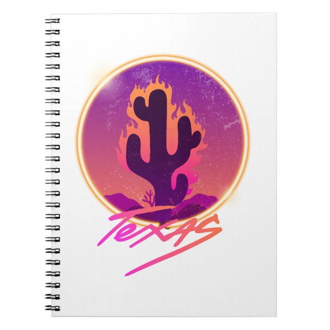 CACTUS SUNSET NEON  NOTEBOOK (Front)