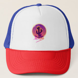 CACTUS SUNSET NEON  TRUCKER HAT