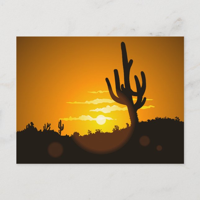 Cactus Sunset Postcard (Front)